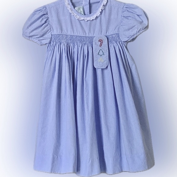 Grace & James Kids Blue Gingham
Celebration Dress Christmas Holiday Girl’s 4 4T - Picture 6 of 12